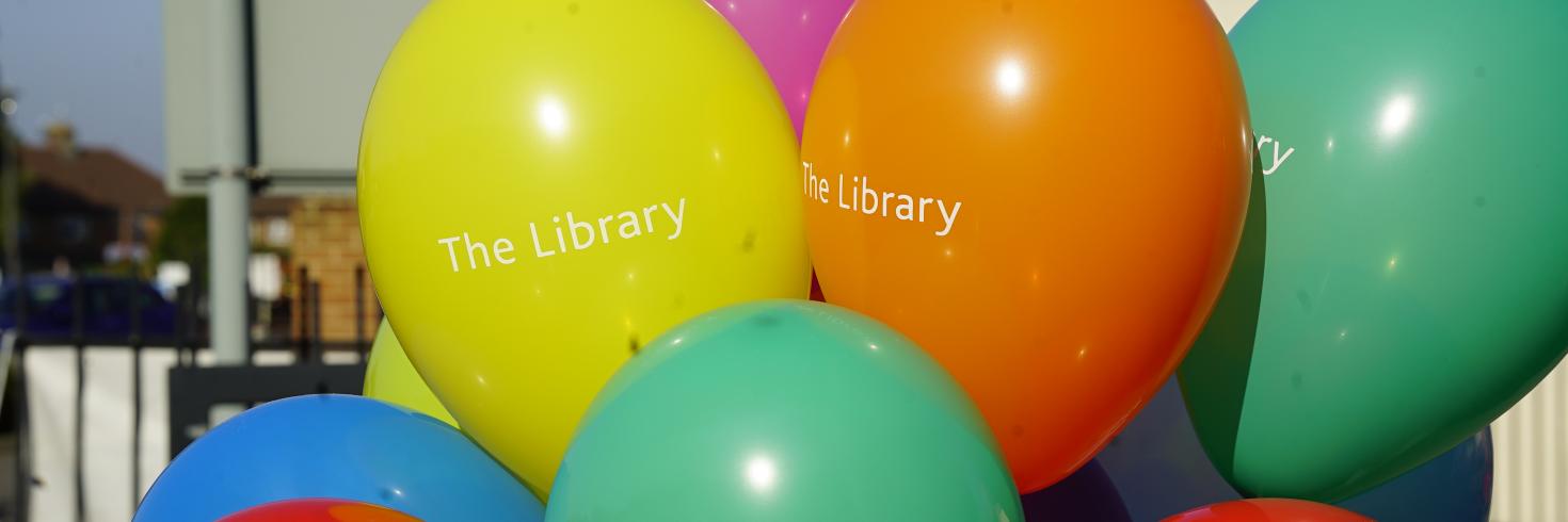 Library colour balloons