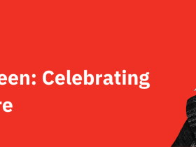 Text reads 'Page to screen: celebrating Shakespeare' on a red background, with an old-fashioned back and white illustration of Shakespeare with meme sunglasses on his face