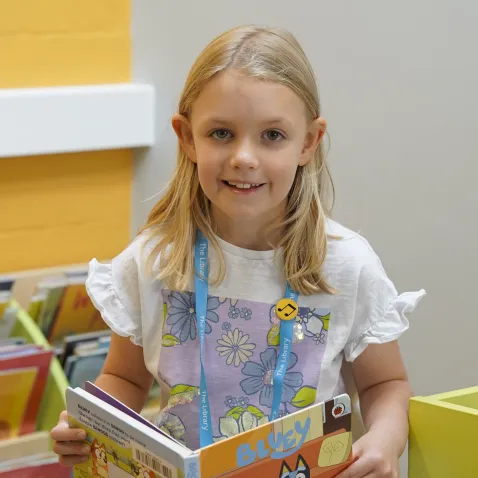 reading in a library